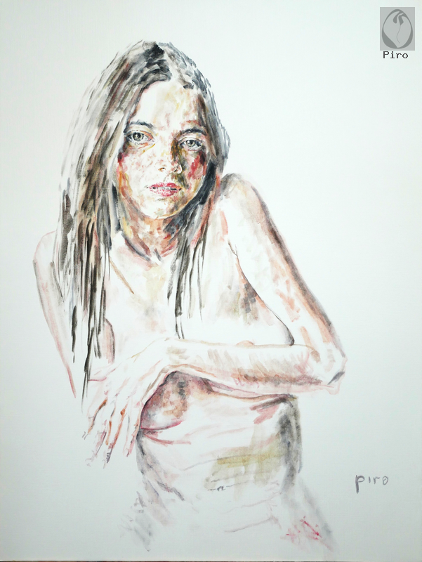oil on paper - olio su carta di Piro